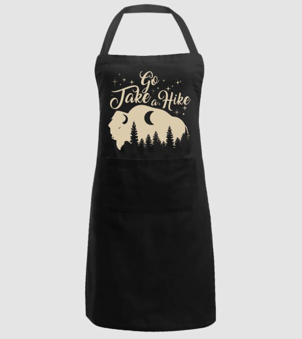 Go take a hike buffalo model negru pe tricou