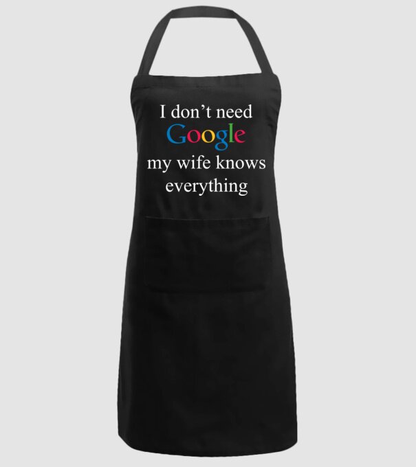 Google wife model negru pe tricou