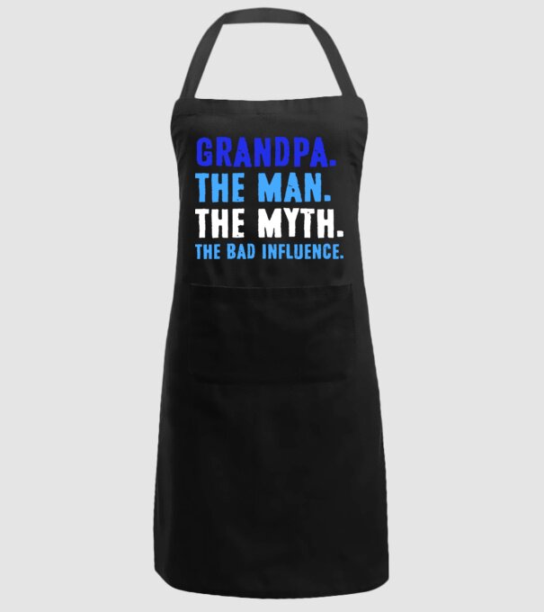 Grandpa, the bad influence model negru pe tricou