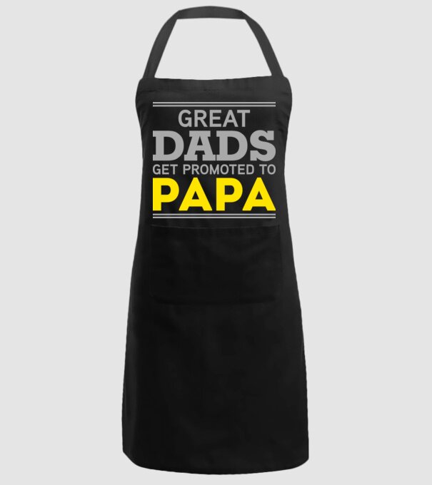 Great dads get promoted to papa model negru pe tricou