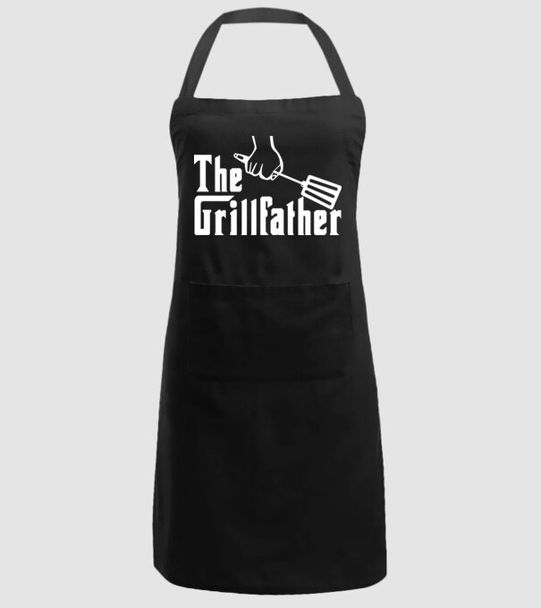 GrillFather model negru pe tricou