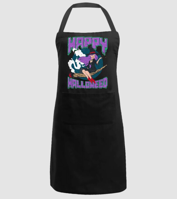 Happy Halloweed model negru pe tricou