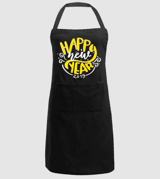 Happy new 2019 model negru pe tricou