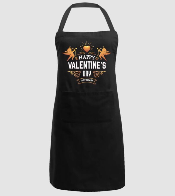 'Happy Valentine''s Day!' model negru pe tricou