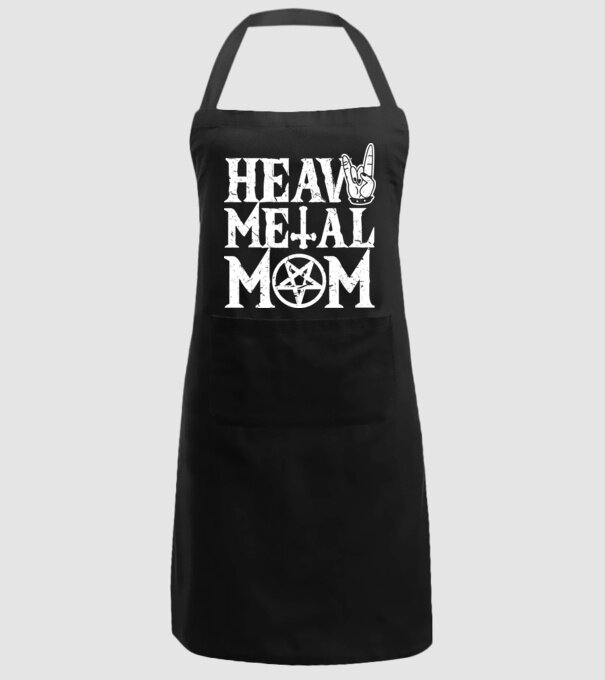 Heavy Metal Mom model negru pe tricou