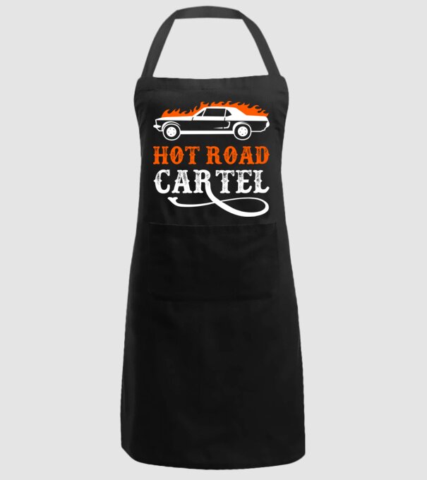 Hot road cartel model negru pe tricou