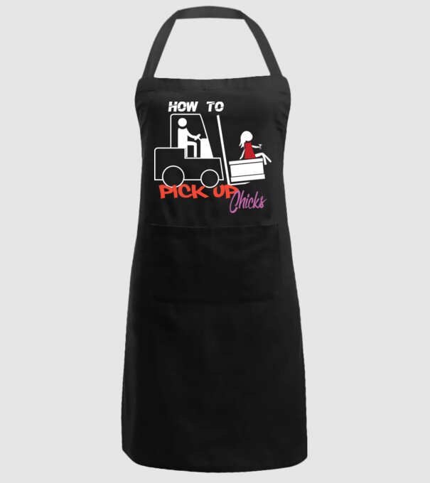 How to Pick up Chicks model negru pe tricou
