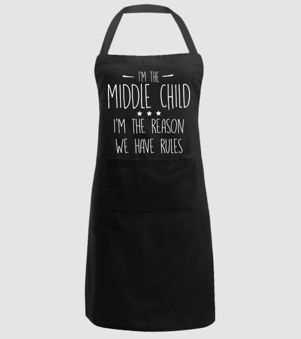 I'm the middle child model negru pe tricou
