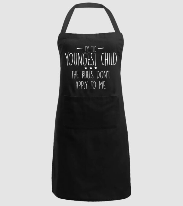 I'm the youngest child model negru pe tricou