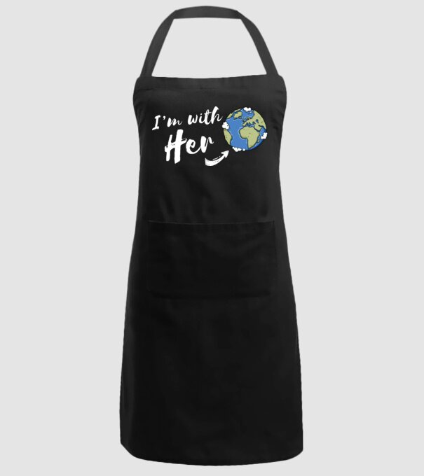 'i''m with her' model negru pe tricou