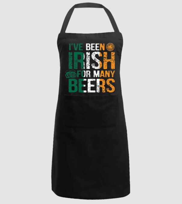 'I''ve been Irish So many Beers' model negru pe tricou
