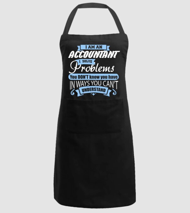 I am an accountant I solve problems model negru pe tricou