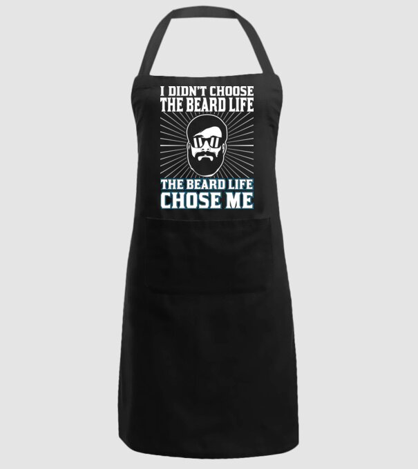 'I didn''t choose the beard life' model negru pe tricou