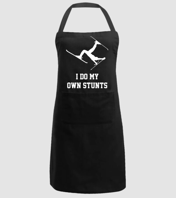I do my own stunts model negru pe tricou