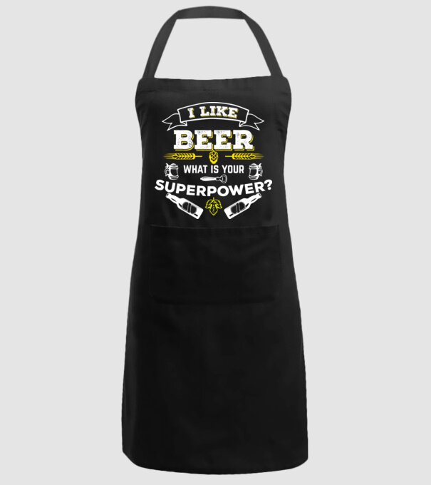 i like beer model negru pe tricou