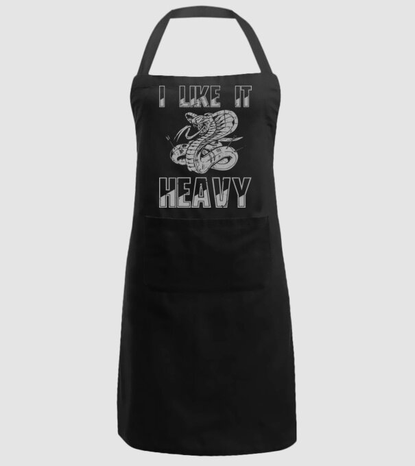 I like it heavy model negru pe tricou