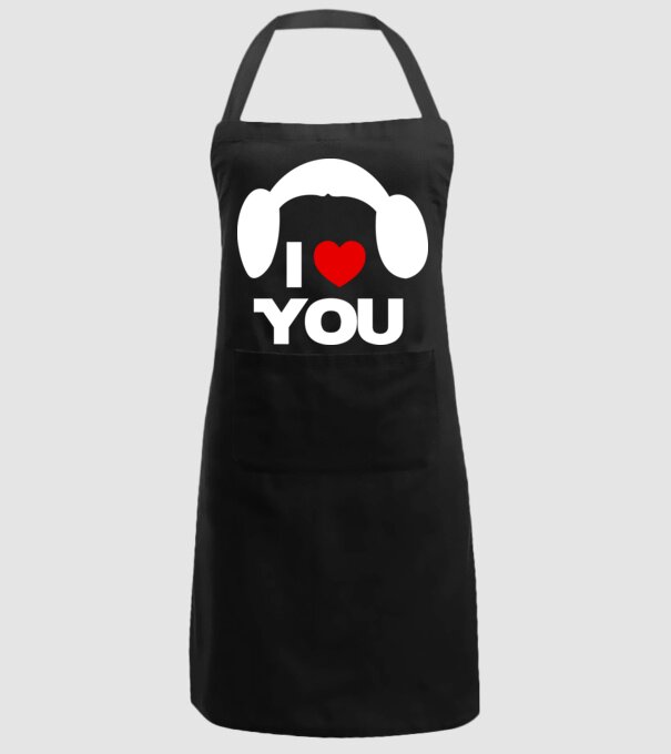 i love u model negru pe tricou