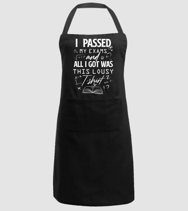 I passed my exams model negru pe tricou