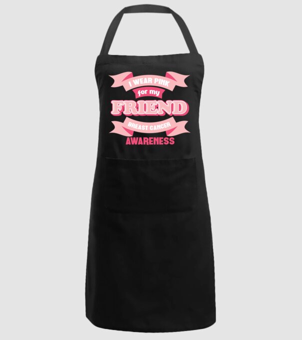 I wear pink for my friend model negru pe tricou