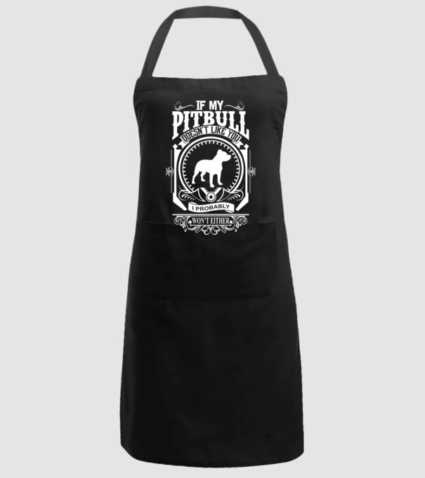 If my pitbull doesnt like u model negru pe tricou