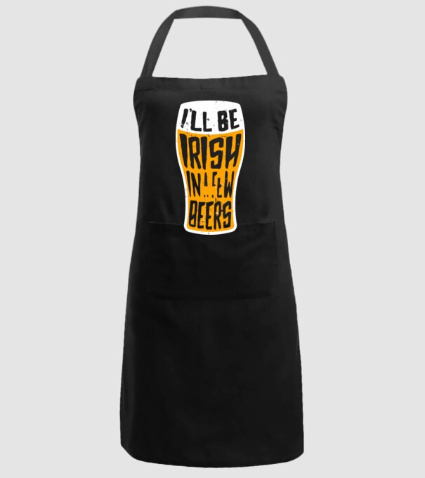 Irish in a few beer model negru pe tricou
