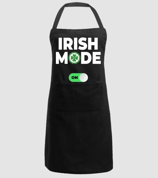Irish mode on! model negru pe tricou