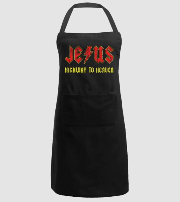 JESUS HIGHWAY TO HEAVEN model negru pe tricou