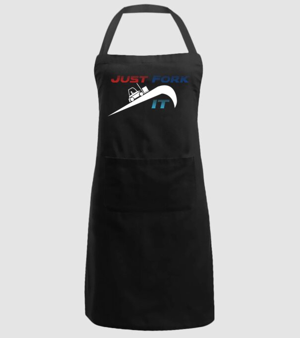 Just Fork It model negru pe tricou