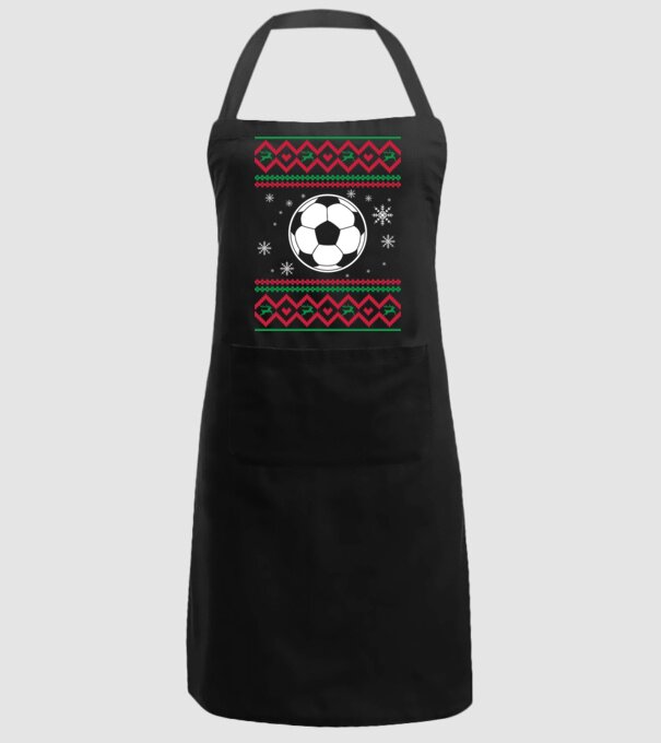 Model tricotat de Crăciun - fotbal model negru pe tricou