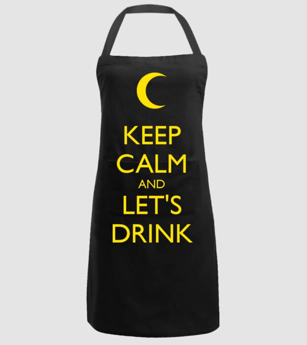 keep calm and lets drink model negru pe tricou