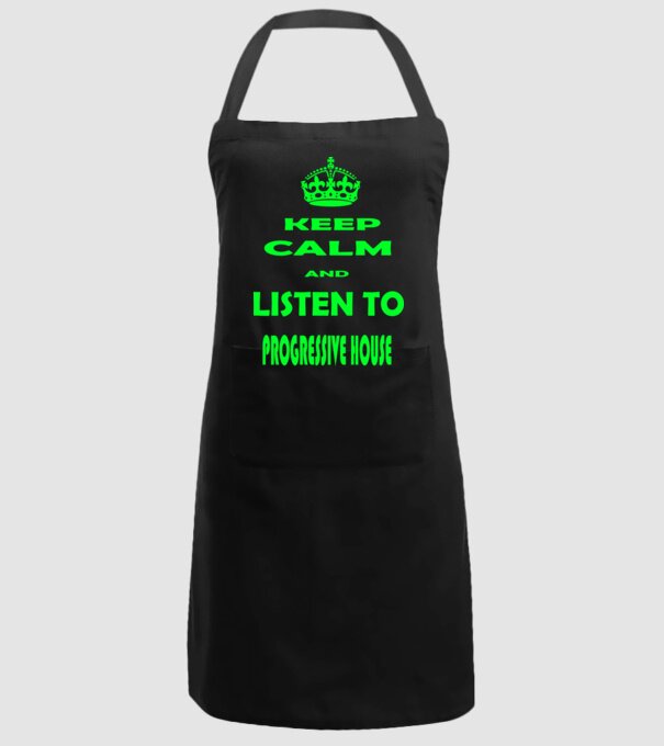 Keep Calm and Listen to prog-house model negru pe tricou