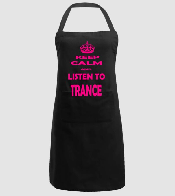 Keep Calm and Listen To Trance model negru pe tricou