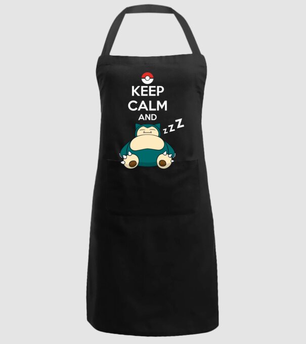 Keep Calm Snorlax model negru pe tricou