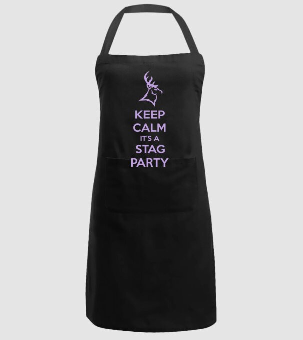 Keep calm stag party on model negru pe tricou