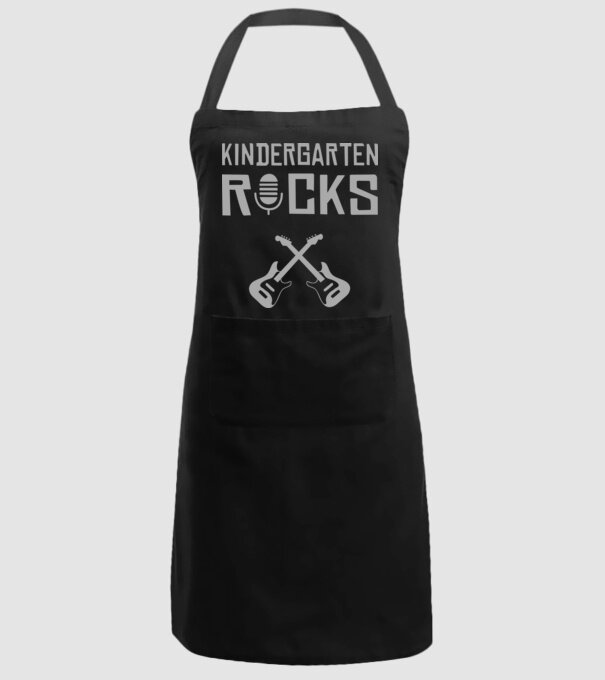 Kindergarten rocks model negru pe tricou