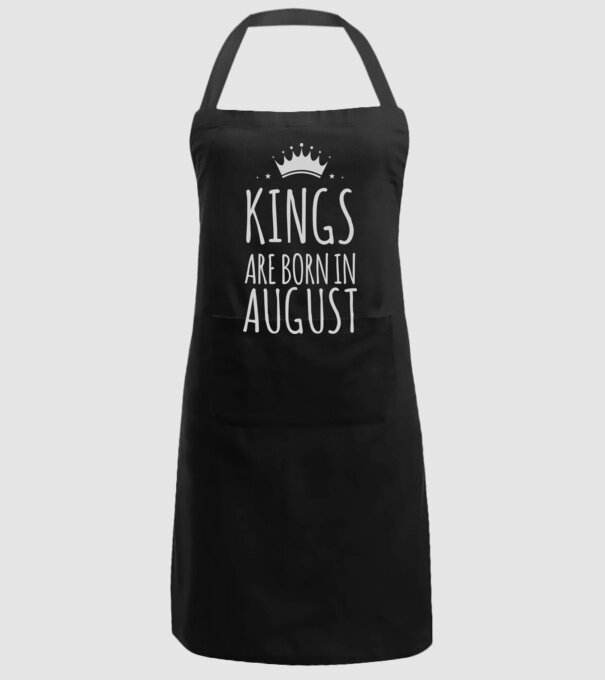 Kings are born in - August model negru pe tricou