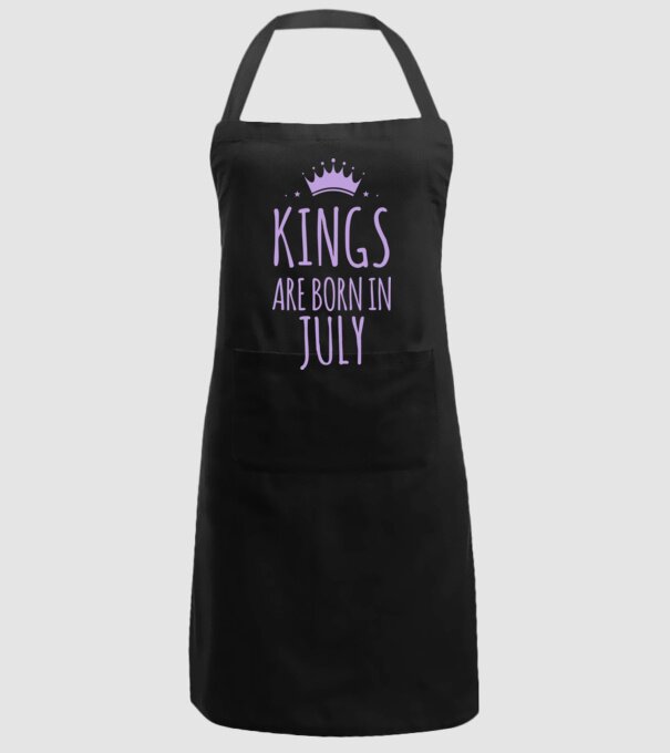 Kings are born in - July model negru pe tricou