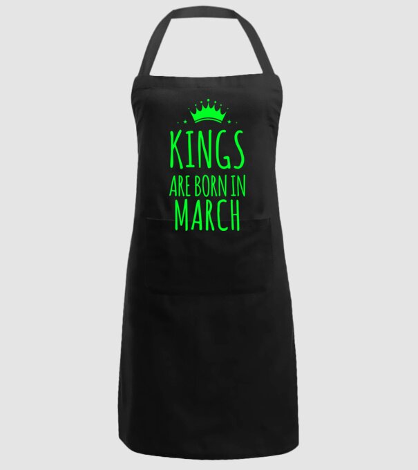 Kings are born in - March model negru pe tricou
