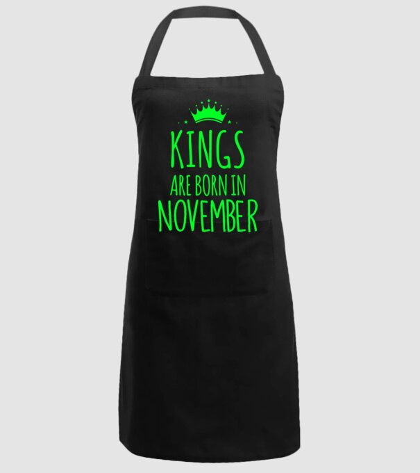 Kings are born in - November model negru pe tricou