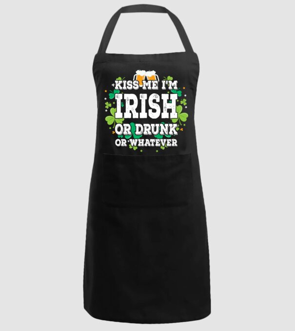 'Kiss me I''m Irish or Drunk' model negru pe tricou