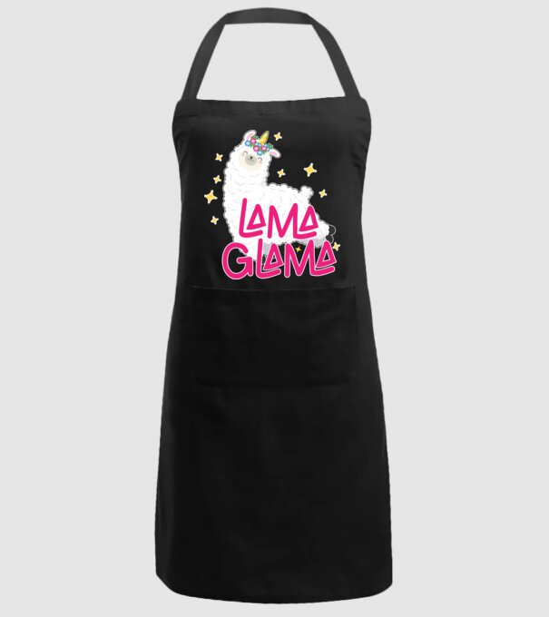 Lama glama model negru pe tricou