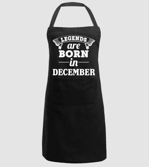 Legends are born in December model negru pe tricou