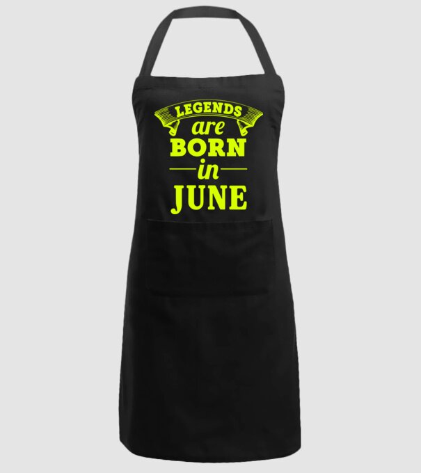 Legends are born in June model negru pe tricou