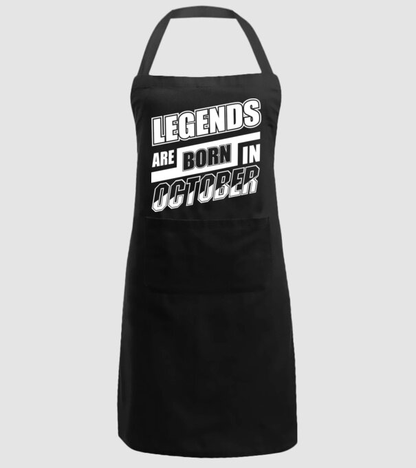 Legends are born in October model negru pe tricou