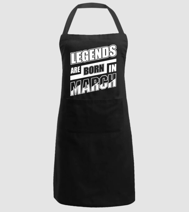 Legends are born in March model negru pe tricou