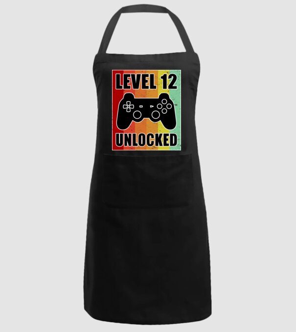 level 12 unlocked retro gamer model negru pe tricou