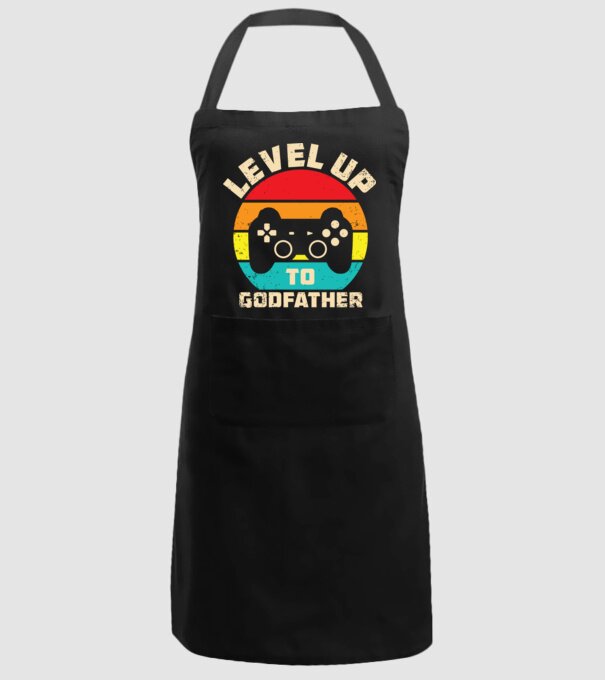 Level Up Godfather model negru pe tricou