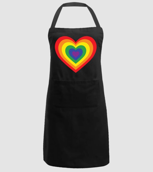inimă lgbtq model negru pe tricou