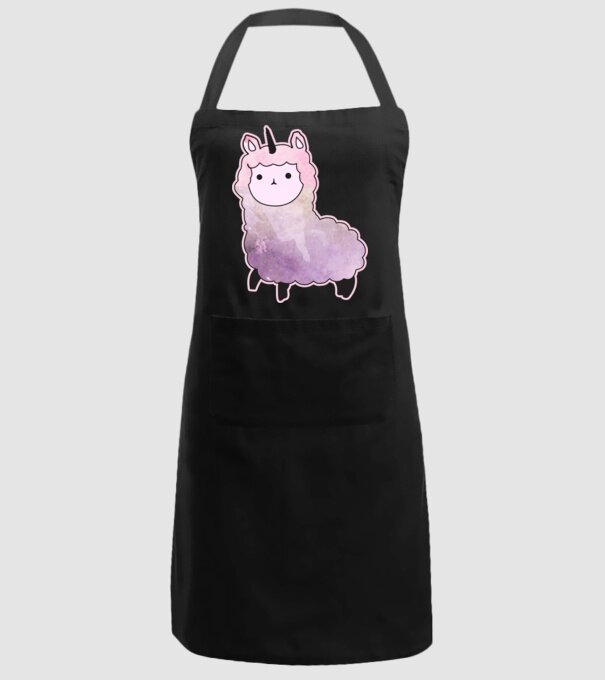 Llamacorn cutie model negru pe tricou
