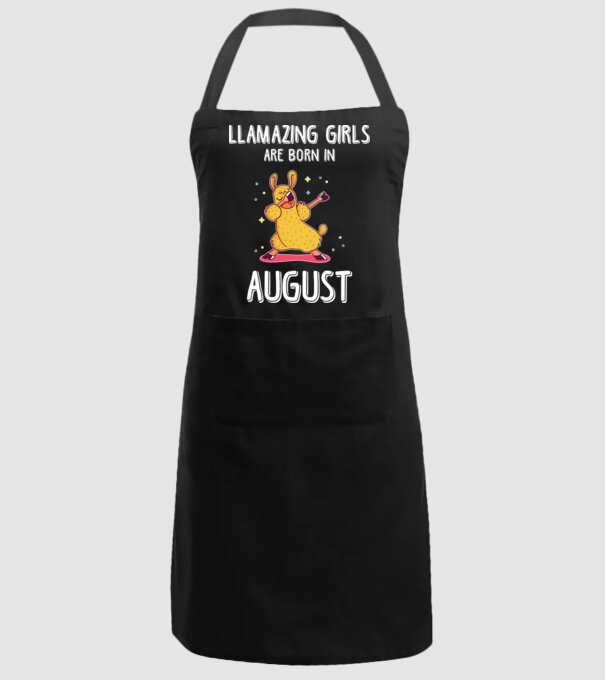 Llamazing girls are born in august model negru pe tricou